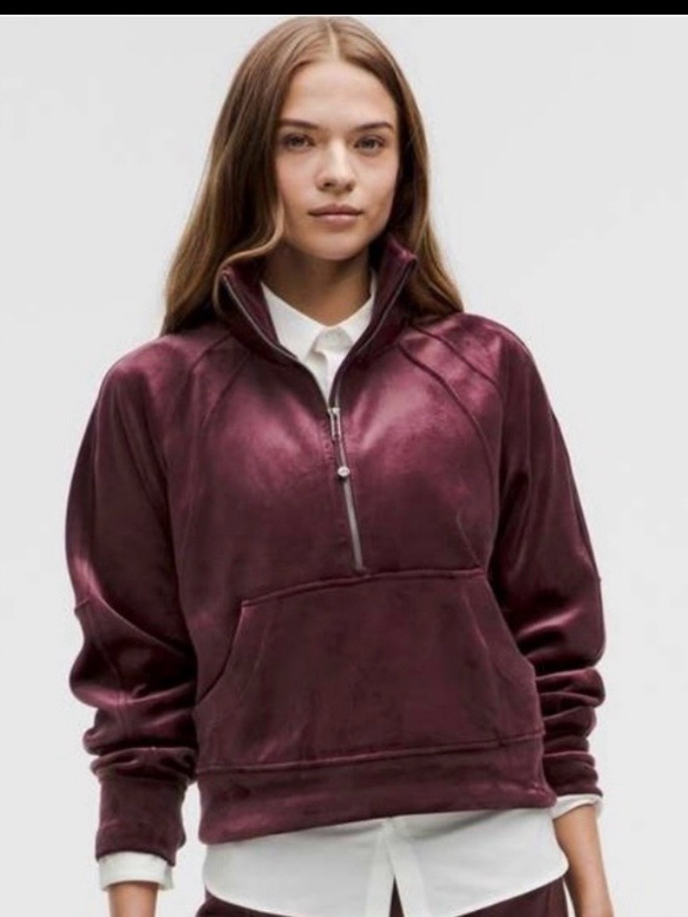 NWT lululemon athletica Scuba Oversized Funnel Half Zip Velvet size M/L